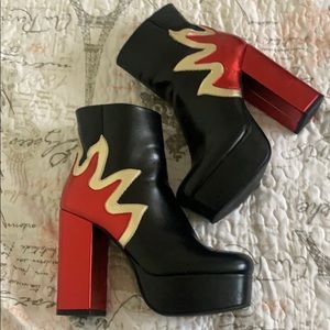 Platform Flame Hell Boots